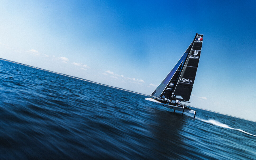 For the first time, the flying catamarans of the ETF26 Series arrive in Lorient
